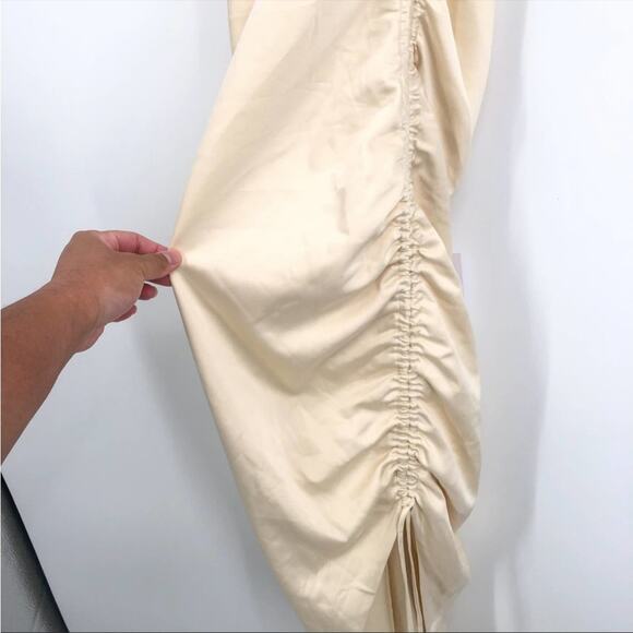 Lovers And Friends Maegan Cowl Neckline Satin Side Ruched maxi Dress NEW MEDIUM - Picture 5 of 11